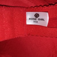 Резервиран М.Rose girl 95 E-Червен сутиен  от сатен с черна дантела с твърди чашки с банел , снимка 6 - Бельо - 45616072