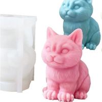 3D Едро Коте котка силиконов молд форма фондан свещ гипс шоколад декор смола, снимка 1 - Форми - 45204928