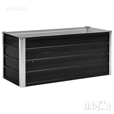 vidaXL Градинска висока леха антрацит 100x40x45 см поцинкована стомана(SKU:45733), снимка 1