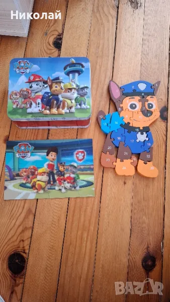 Пъзел Пес патрул / Paw patrol и пъзел Чейс + метално куфарче, снимка 1