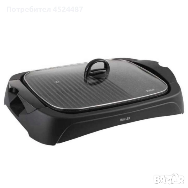 Скара електрическа с капак, мраморно покритие, , снимка 1