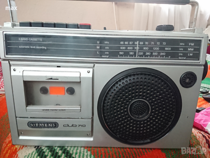 Касетофон-радио Siemens club710 ретро за декорация или ремонт , снимка 1