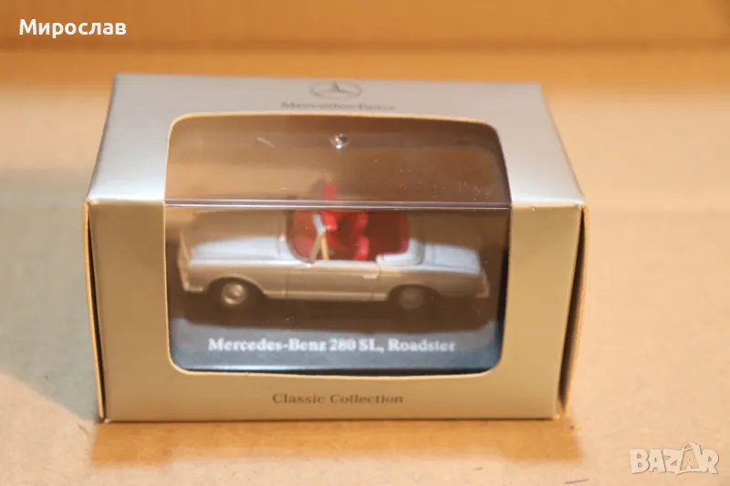 1:72 MERCEDES BENZ 280 SL ИГРАЧКА КОЛИЧКА ДИЛЪРСКИ МОДЕЛ, снимка 1