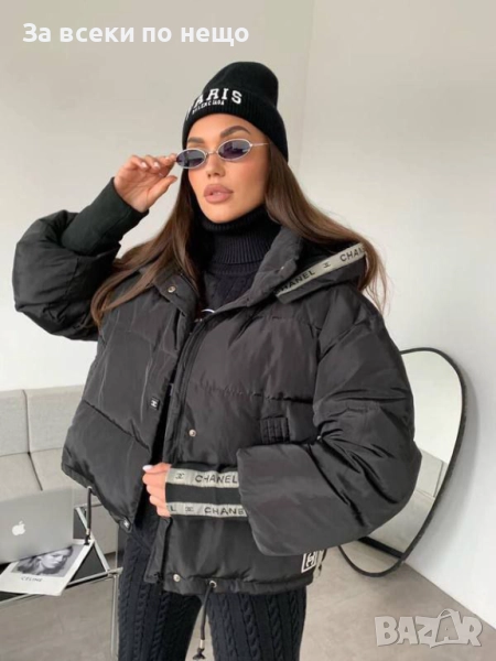 Chanel Дамско Черно Зимно Яке Шанел Код A933, снимка 1