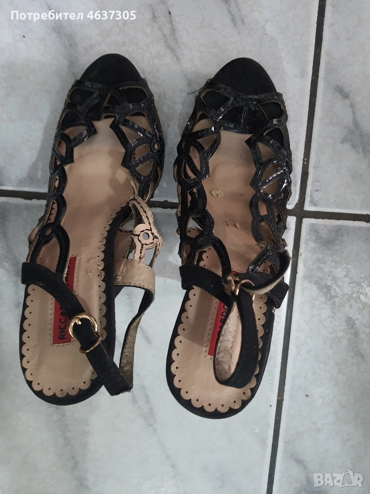 маркови лачени мрежести обувки , снимка 1