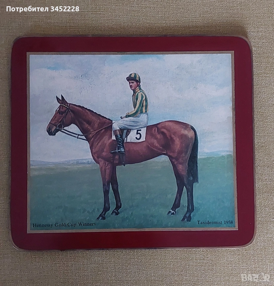 картинка върху дървена плоскост винтидж за ценители , снимка 1