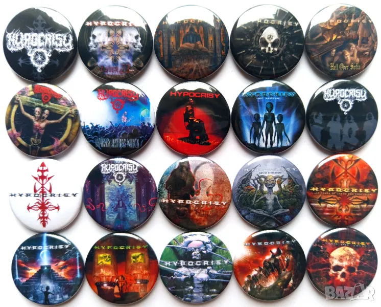 Значки на Hypocrisy, снимка 1