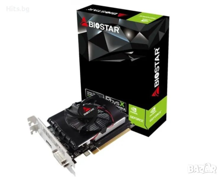 Видео карта BIOSTAR GeForce GT1030, 2GB, DDR4, 64bit, DVI-I, HDMI, снимка 1