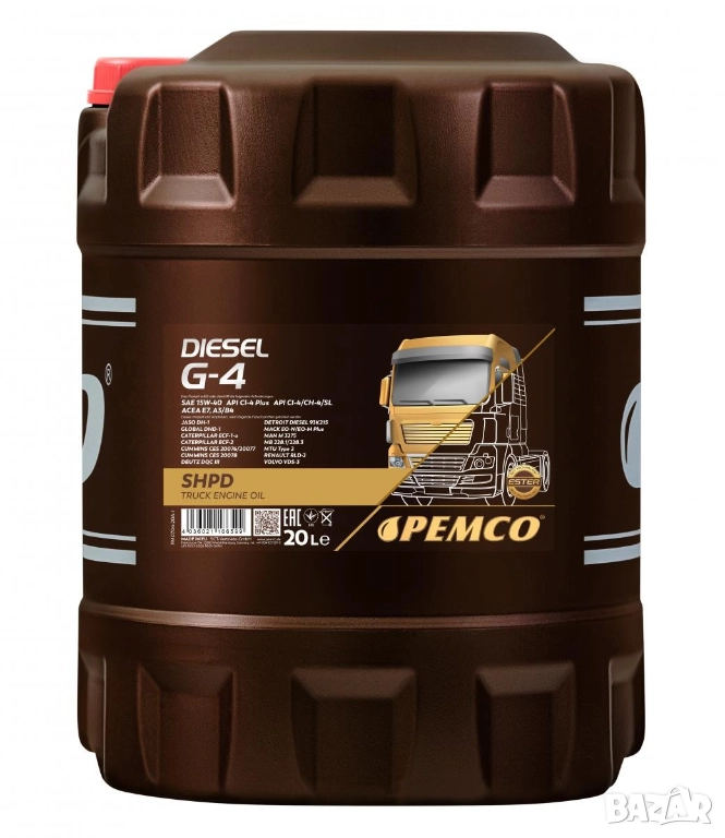 Масло PEMCO DIESEL G-4 SHPD 15W40 20л, снимка 1