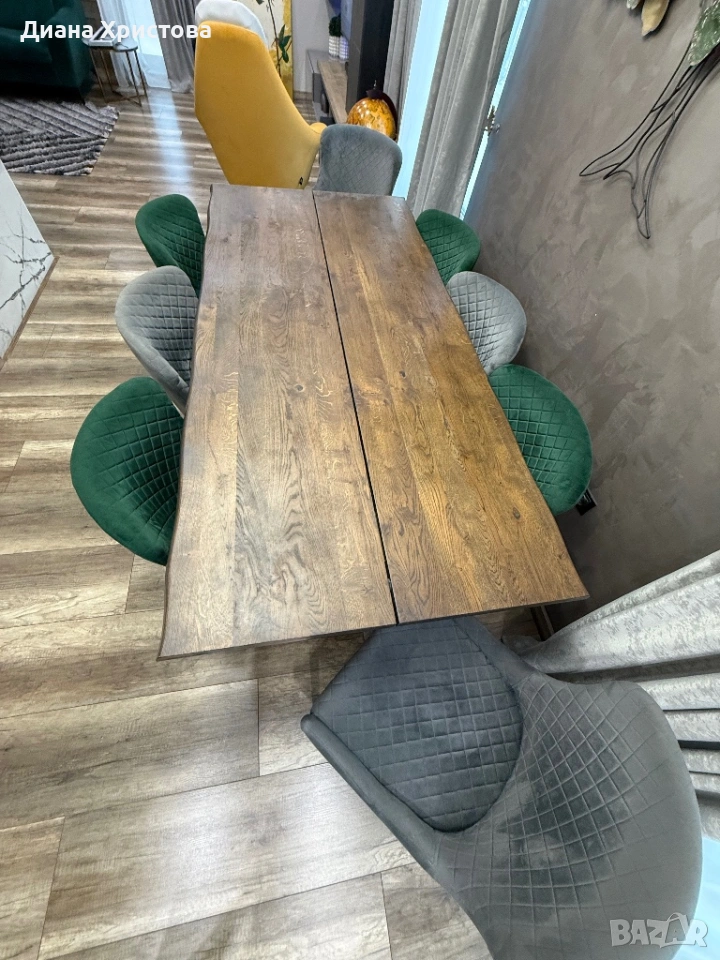 Трапезна маса с осем стола, снимка 1