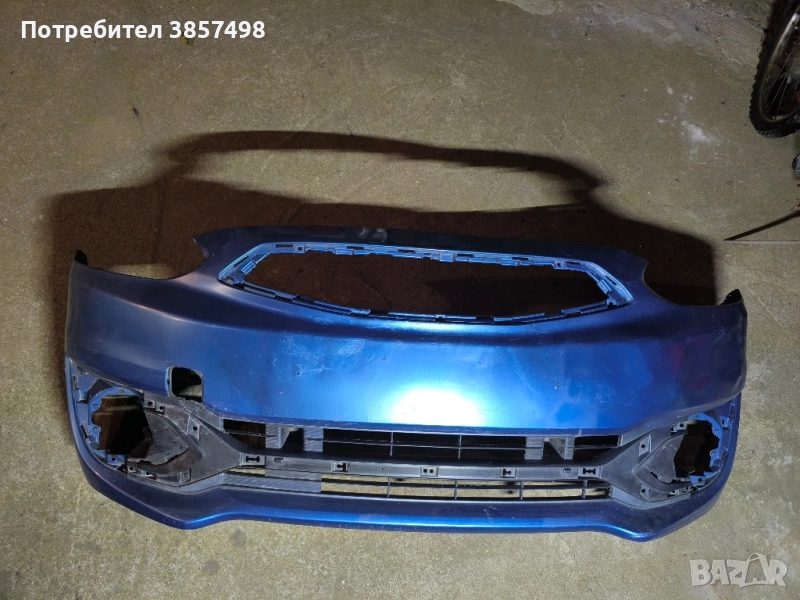 Продавам предна броня за 2019 Mitsubishi Space Star - синя металик, леко натисната-Ремонтирана, снимка 1