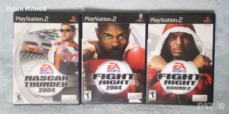 Nascar Thunder 2004 / Fight Night 2004 / Fight Night Roung 2 / PS2 NTSC, снимка 1