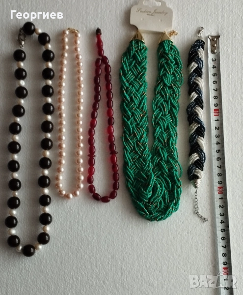 Колиета,гривна с естествени перли.Броеница кехлибар., снимка 1