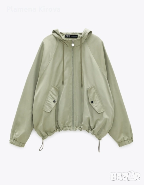 ZARA oversized яке с качулка, снимка 1