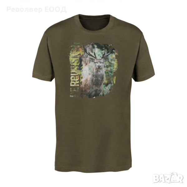 Тениска Percussion - Silkscreen-printed, в цвят Khaki/Елен, снимка 1