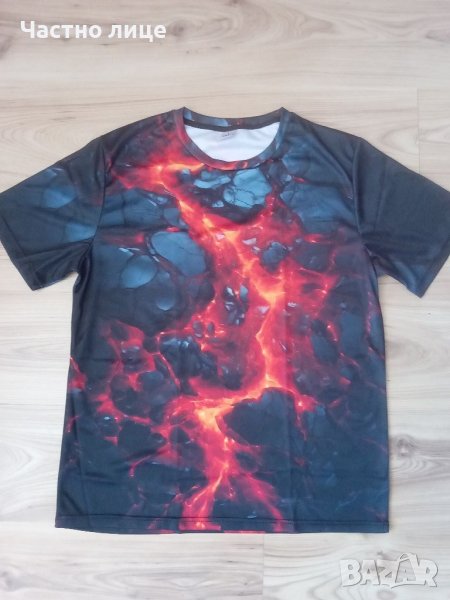 Тениска с 3D принт лава, снимка 1