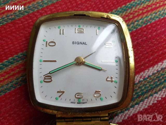 Джобен часовник будилник SIGNAL , снимка 2 - Антикварни и старинни предмети - 52748697