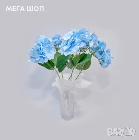 Луксозни букети от изкуствени хортензии – елегантна украса без грижи, снимка 8 - Изкуствени цветя - 50346536