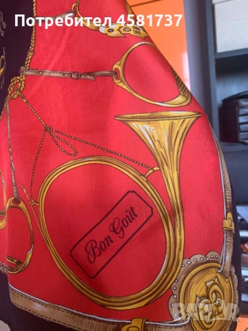 Копринен шал с десен коне, снимка 7 - Шалове - 51880148