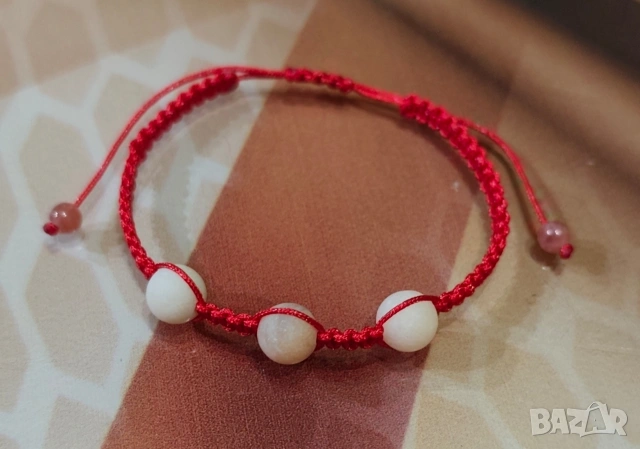 Ръчно изработена макраме гривна „Розова аура“, снимка 6 - Гривни - 53728675