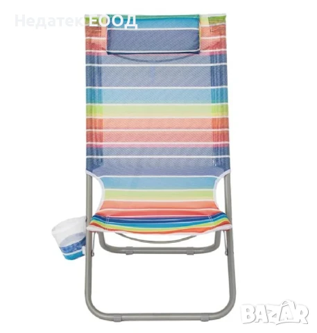 Сгъваем плажен стол, Многоцветен, 70x48x78 см., снимка 3 - Къмпинг мебели - 50458339