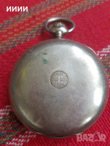 Швейцарски роскоп джобен часовник CHEMIN DE FER , снимка 2 - Антикварни и старинни предмети - 53341385