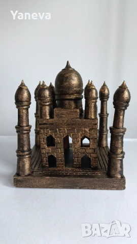 Тадж Махал ,храм-мавзолей в Агра, Индия, дърворезба , ръчна изработка. , снимка 4 - Статуетки - 53237419