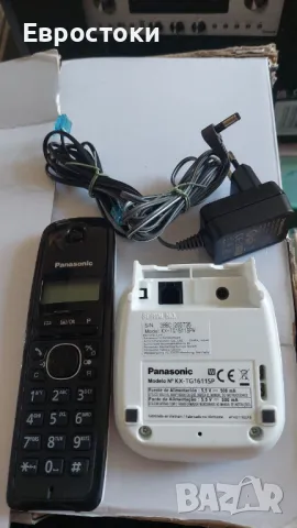 Безжичен DECT телефон Panasonic KX-TG1611 с течнокристален черно-бял дисплей, снимка 5 - Стационарни телефони и факсове - 47826675