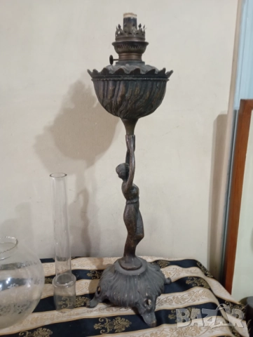 Стара газова ( газена ) лампа, снимка 6 - Антикварни и старинни предмети - 52374594