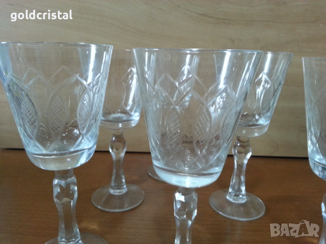 Стъклени чаши с гарафа  гравирани , снимка 16 - Антикварни и старинни предмети - 36401849