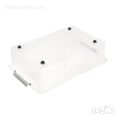 Кутия за съхранение, Keeeper Lars, 29 L, 58 x 39 x 16 cm, с колела и капак, снимка 10 - Други стоки за дома - 52336594