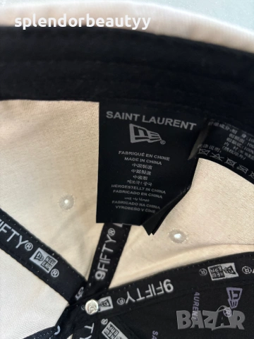 Yves Saint Laurent шапка с козирка цвят Крем, снимка 5 - Шапки - 54226270