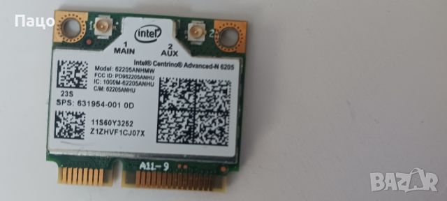 WiFi Card 62205ANHMW for  HP 600PD 8470P 8770W, снимка 4 - Части за лаптопи - 45806692