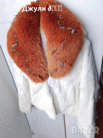 Палто с естествен косъм от чинчила и лисица, снимка 3 - Палта, манта - 48772579