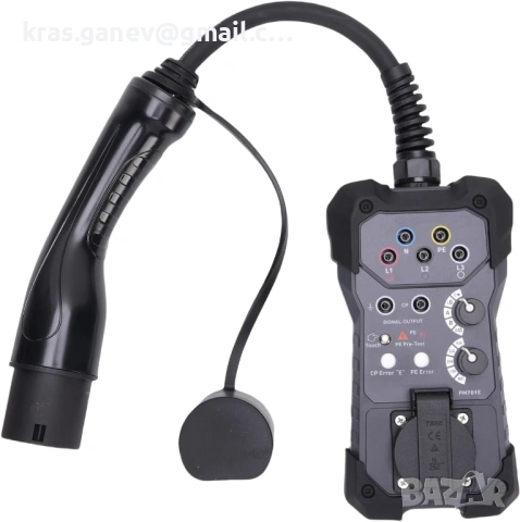 EVSE тестер Type 2 Gugxiom – адаптер за тестване на зарядни станции за електромобили