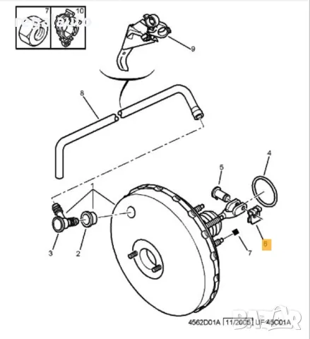 453434,щипка ос на серво Peugeot BOXER,Citroen JUMPER I,II, снимка 2 - Части - 46915839