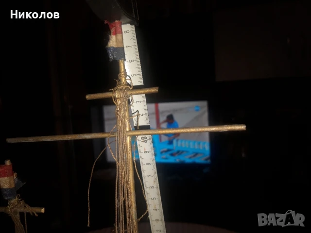 Дървен платноход , снимка 2 - Антикварни и старинни предмети - 50492037