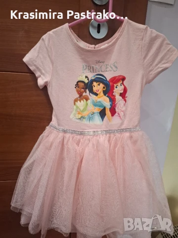 Детски рокли с тюл и картинки на принцеси