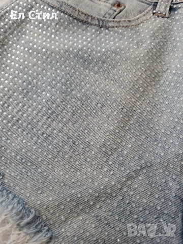 ⚜️Дамски къси дънки с камъчета  21 €, снимка 6 - Дънки - 53979275