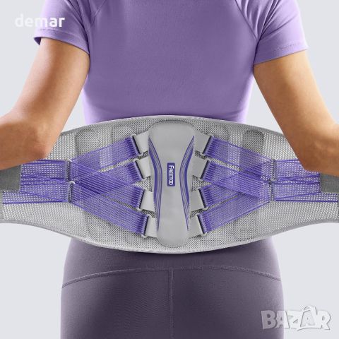 FREETOO Виолетов колан за поддържане на гърба, облекчаване на болки в долната част на гърба L размер, снимка 6 - Корсети, колани и коректори - 45626411