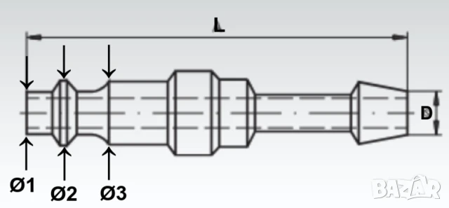 Нови WURTH Немски Бързосменни ЩУЦЕРИ Ф10x12мм за Маркучи Въздух Шлаух отвор Ф6 10 12 13 14 мм БАРТЕР, снимка 3 - Други инструменти - 50675332