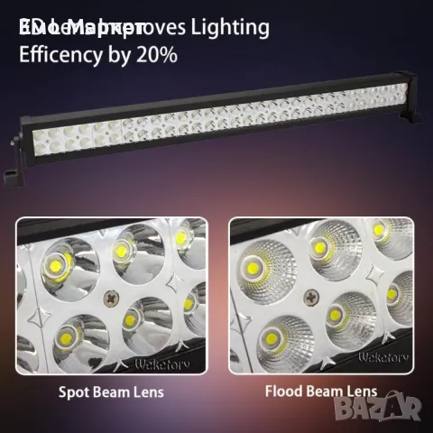 Лед бар 180 вата със 60 крушки и 15 000 лумена светлинен поток LED BAR6, снимка 4 - Лед осветление - 49977156