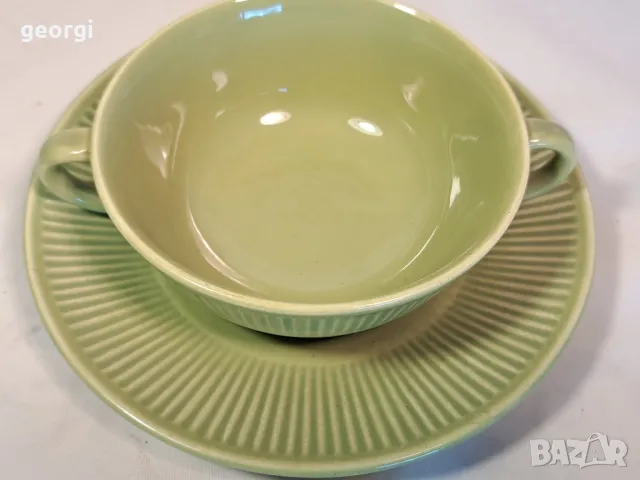 чаша с чинийка Villeroy &boch с две дръжки 25/3, снимка 3 - Чаши - 50107425
