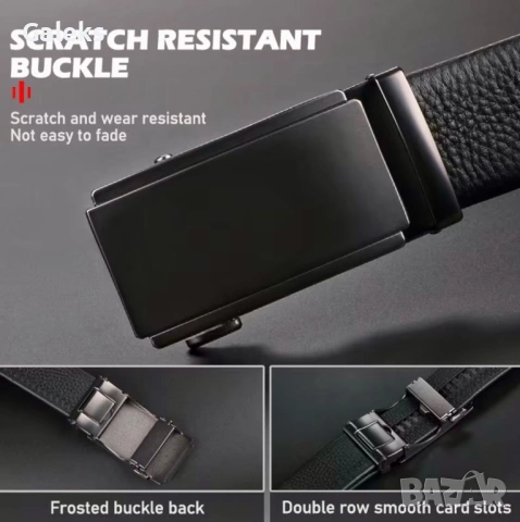 Мъжки официални колани с изчистена геометрия на катарамата в 3 версии!, снимка 9 - Колани - 53501693