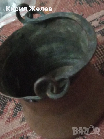 Старо бакърче менче с дръжки 53650, снимка 8 - Антикварни и старинни предмети - 53420868