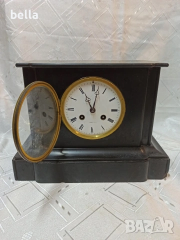 Антикварен швейцарски каминен часовник-Grenchen-(~1900 г.), снимка 3 - Антикварни и старинни предмети - 53656767