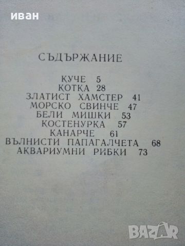 Животните в къщи - Мирослав Хусч - 1983г., снимка 9 - Други - 46072657