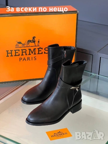 Hermes Дамски Черни Боти Хермес Код E1233, снимка 5 - Дамски боти - 53754798