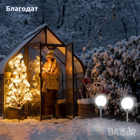 Соларна градинска лампа сфера BONETTI Ø30 см – автоматично осветление без кабели и сметки за ток, снимка 7 - Соларни лампи - 52510372