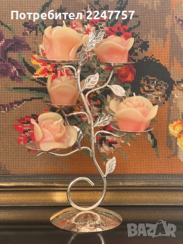 Свещник с 5 рози